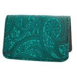 Paisley Leather Card Holder by Oberon Design