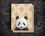 Panda Blank Greeting Card by Emily Uchytil
