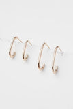 Paper Clip Hoop Earrings - Gold by Zuzko Jewelry