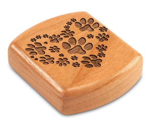 Paw Print Heart 2” Flat Wide Secret Box by Heartwood Creations