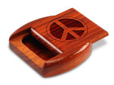 Peace Sign 2” Flat Wide Secret Box by Heartwood Creations