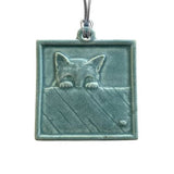 Peeking Kitty Tile Ornament by Whistling Frog