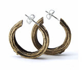 Warm Peony Classic Hoop Earrings by Merzatta Jewelry