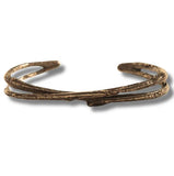 Warm Peony Double Branch Cuff Bracelet by Merzatta Jewelry