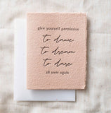 Permission to Dance Greeting Card by Paper Baristas