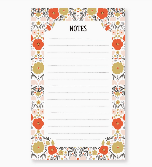 Peppy Petals Notepad by Gingiber