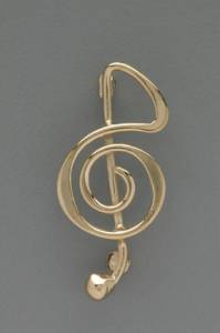Treble Clef Pin by Thomas Kuhner