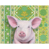 Pig Blank Greeting Card by Emily Uchytil
