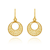 Pile Small Gold Filigree Earrings by Olmox Fine Filigree Jewelry