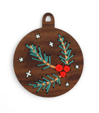 Pine Branch Stitched Ornament Kit by Kiriki Press