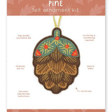 Pinecone Felt Ornament Kit by Kiriki Press