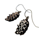 Warm Pinecone Slice Dangle Earrings by Merzatta Jewelry