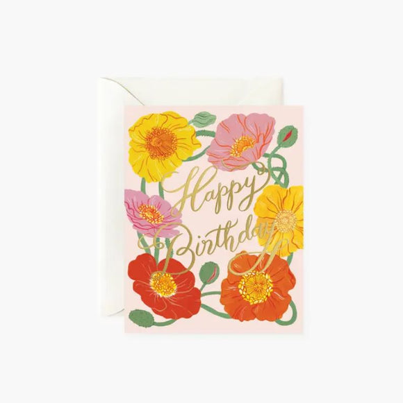 Iceland Poppies Birthday Greeting Card by Oana Befort