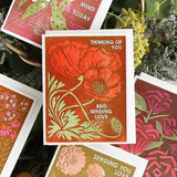 Thinking of You (Red Poppies) Card by Heartell Press