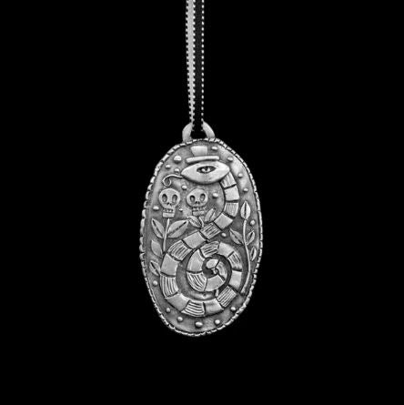 Snake With Top Hat Ornament by Leandra Drumm Designs