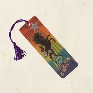 Pride Unicorn Wood Bookmark by Little Gold Fox Designs