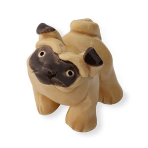 Pug Dog Ceramic "Little Guy" by Cindy Pacileo