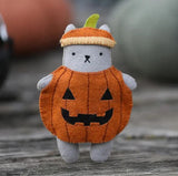 Pumpkin Cat Felt Doll Kit by Kiriki Press