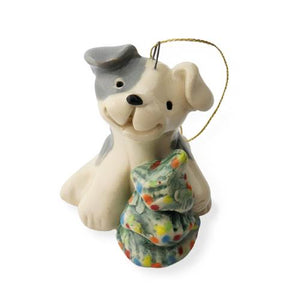Puppy Tree Ceramic "Little Guy" Ornament by Cindy Pacileo