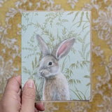Rabbit Blank Greeting Card by Emily Uchytil