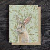 Rabbit Blank Greeting Card by Emily Uchytil