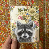 Raccoon Blank Greeting Card by Emily Uchytil