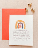 Rainbow Encouragement Greeting Card by Sweet Julie Marie