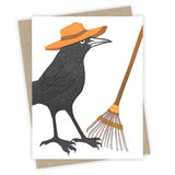 Raking It In Grackle Card by Burdock & Bramble