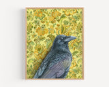 Raven (Yellow) Reproduction by Emily Uchytil