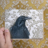 Raven Blank Greeting Card by Emily Uchytil