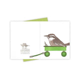 Ready to Roll Wren Card by Burdock & Bramble