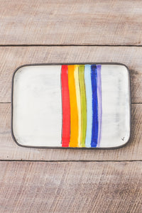 Rainbow Rectangular Plate by ZPots