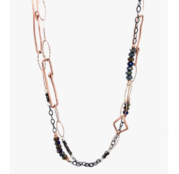 Rectangle Long Necklace by Vanessa Savlen