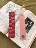 Red Flowers Embroidery Tassel Bookmark by Rikrack Embroidery