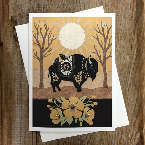 Reflections of the Lands We Trod Greeting Card by Angie Pickman