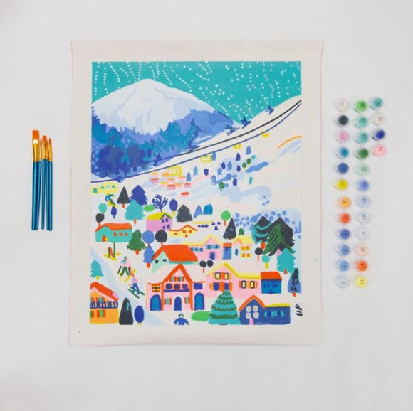 Retro Skiing by Hebe Studio, A Paint By Number Kit