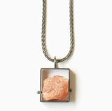 Rectangle Necklace with Chunky Stones by Ashka Dymel