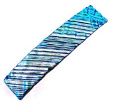 Dichroic Glass Ripple Barrette - Medium by Glass Town USA