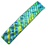 Dichroic Glass Ripple Barrette - Medium by Glass Town USA