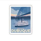 Welcome To Dubuque Riverboat Magnet by Bozz Prints