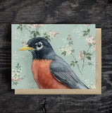 Robin Blank Greeting Card by Emily Uchytil