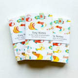 Rooster Friends Tiny Note Cards by Honeyberry Studios