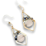 Dynamic Rose Quartz Earrings by Vanessa Savlen