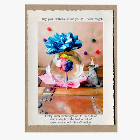 Galago Rose Globe Birthday Greeting Card by Jamie Redmond