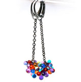 Glass Rossetti Blooms Long Dangle Earrings by Krista Bermeo