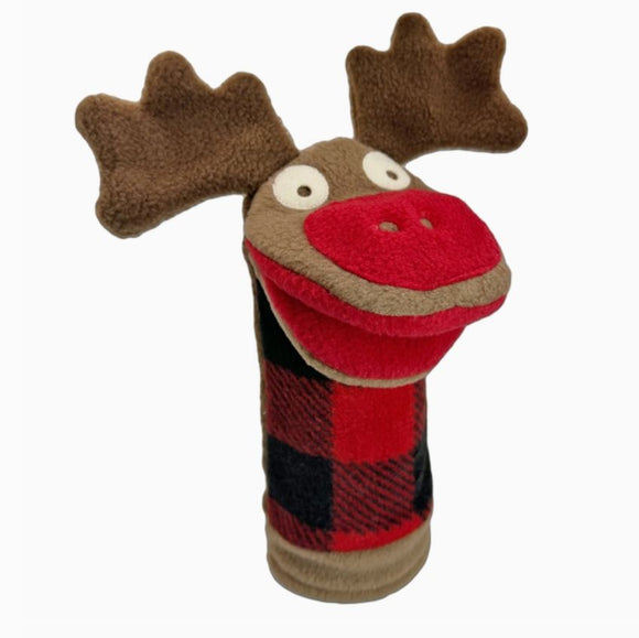 Fleece Rudolph the Red-Nosed Reindeer Puppet by Cate & Levi