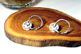 Rustic Melted and Stamped Stud Earrings by Amber Carlin