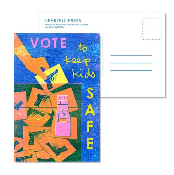 Vote To Keep Kids Safe Postcard by Heartell Press