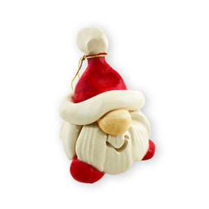 Santa Gnome Ceramic "Little Guy" Ornament by Cindy Pacileo
