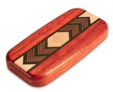 Assorted Inlay 4” Flat Wide Secret Box by Heartwood Creations